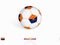 Soccer ball with the Arizona flag, football sport equipment