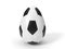 Soccer ball as easter egg. easter concept with sport theme. 3d illustration.