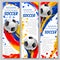 Soccer ball banner of football sport game template