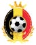 Soccer ball on Belgium flag