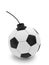 Soccer ball bomb on white