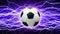 Soccer ball, bright lightnings