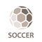 Soccer ball brown icon symbol