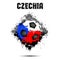 Soccer ball in the color of Czechia