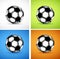 Soccer ball color set