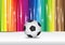 Soccer ball with color stripe