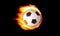 Soccer ball on fire