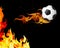 Soccer ball on fire