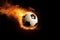 Soccer ball fire. Generate Ai