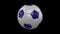 Soccer ball with flag Australia, loop, 4k with alpha