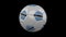 Soccer ball with flag Botswana loop 4k with alpha