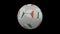 Soccer ball with flag Cote dIvoire - Ivory Coast loop 4k with alpha