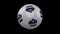 Soccer ball with flag Curacao, 3d rendering
