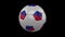 Soccer ball with flag Haiti, 4k with alpha, loop