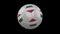 Soccer ball with flag Hungary, 3d rendering