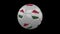 Soccer ball with flag Hungary, alpha loop