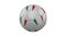 Soccer ball with flag of Italy colors, 3d rendering.