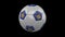 Soccer ball with flag Kosovo, alpha loop