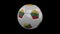 Soccer ball with flag Lithuania, alpha loop