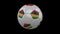 Soccer ball with flag Mauritius loop 4k with alpha