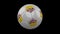 Soccer ball with flag Niue, 3d rendering