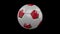 Soccer ball with flag Oman, alpha loop