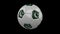 Soccer ball with flag Pakistan, alpha loop