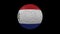 Soccer ball with flag Paraguay , 3d rendering