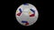 Soccer ball with flag Philippines, loop, 4k with alpha