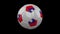 Soccer ball with flag Republic of China - Taiwan, 3d rendering