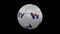 Soccer ball with flag Saint Martin, 4k with alpha, loop