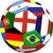 Soccer Ball with flags