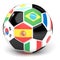 Soccer Ball With Flags 3D Render