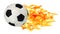 Soccer ball in flames