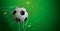 Soccer ball goal web banner of sport game event