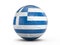 Soccer ball Greece flag