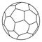 Soccer ball icon, outline style