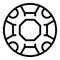 Soccer ball icon outline vector. Student club