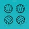 Soccer ball icon set. Classic soccer football ball sign and symbol. Vector