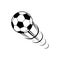 Soccer ball icon vector. football kick illustration sign. Goal symbol or logo.