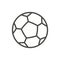 Soccer ball icon vector. Line football symbol.