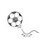 Soccer ball illustration handdrawn doodle style vector