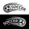 Soccer ball motion line symbol