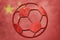 Soccer ball national China flag. Chines football ball.