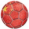 Soccer ball national China flag. Chines football ball.