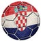 Soccer ball national Croatia flag. Croatian football ball.
