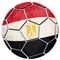 Soccer ball national Egypt flag. Egyptian football ball.