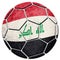 Soccer ball national Iraq flag. Iraq football ball.