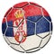 Soccer ball national Serbian flag. Serbia football ball.