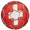 Soccer ball national Switzerland flag. Swiss football ball.